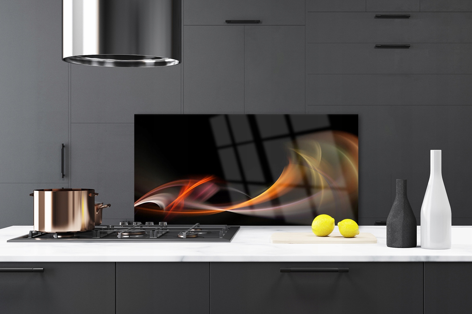 Panel szklany Płytka Abstrakcja Grafika 140x70 Marka Tulup