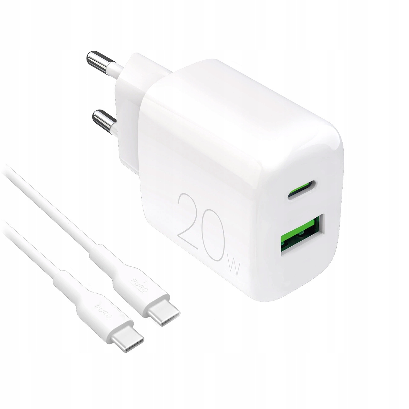 Puro Síťová Nabíječka 20W Usb-a Usb-c Pro Telefony Apple Iphone 13 14 Pro