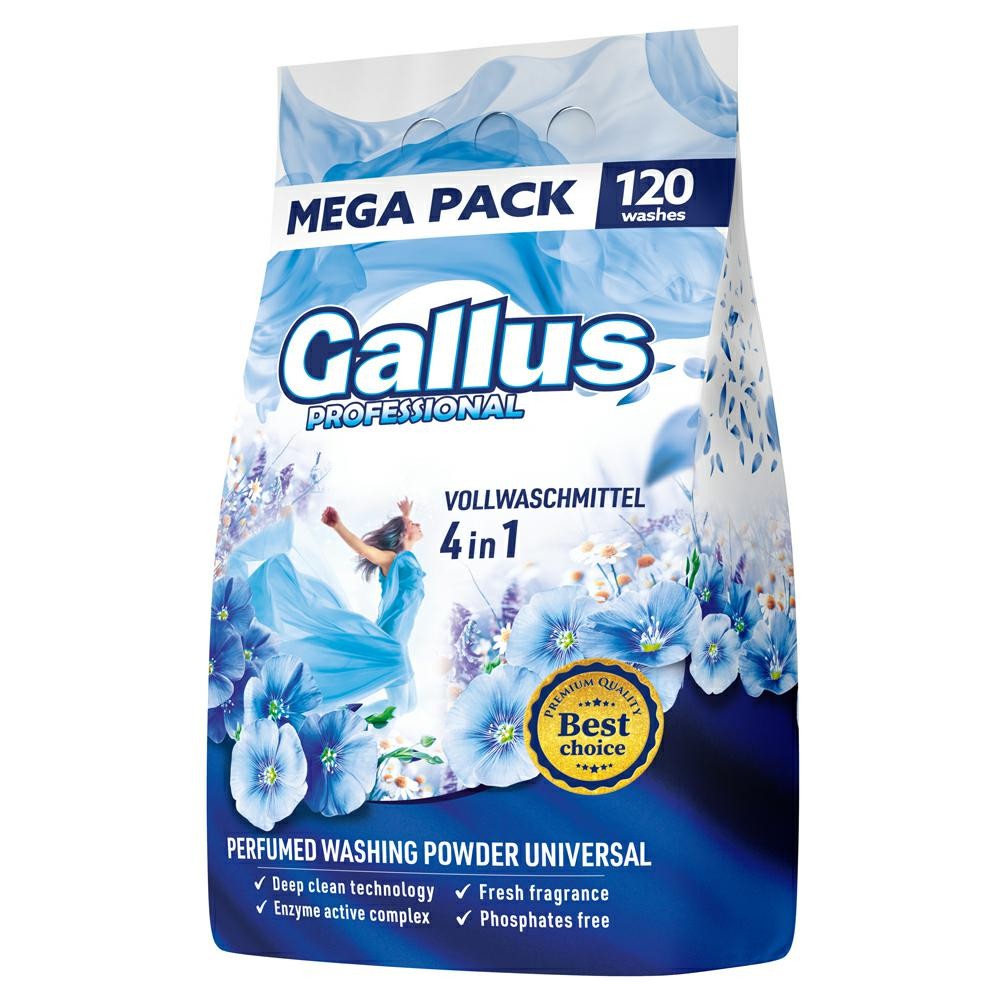 Gallus prací prášek, 120 dávek, 6,6 kg