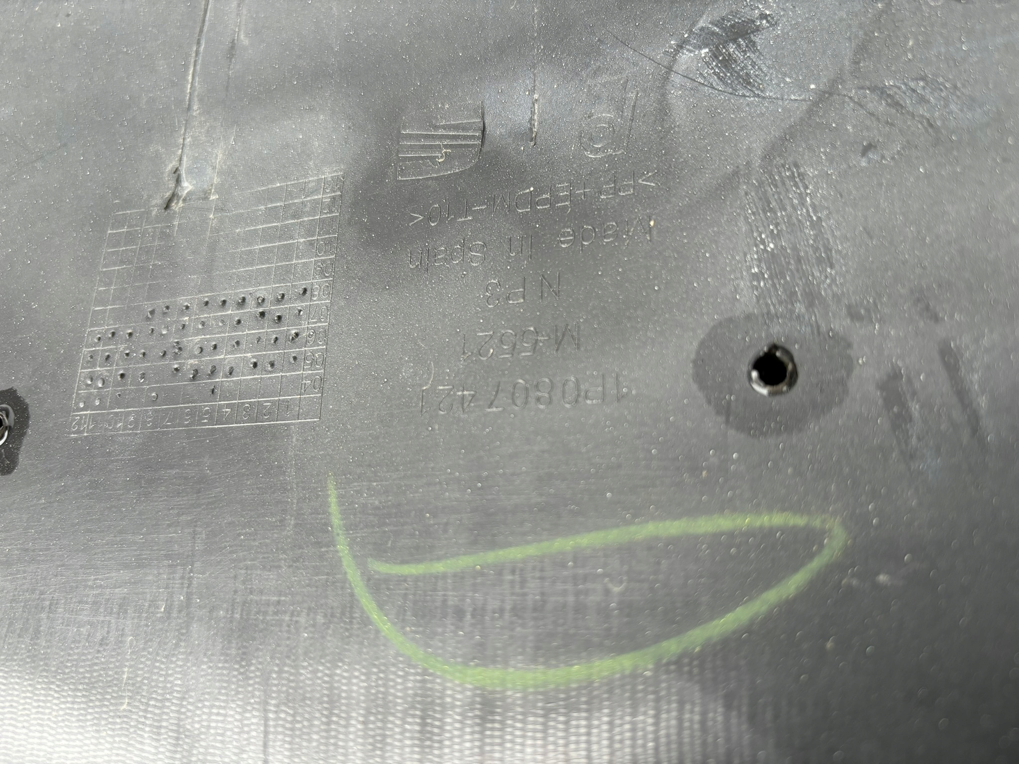 SEAT LEON 2 II bumper rear part rear below PDC 1T0807421 XB93
