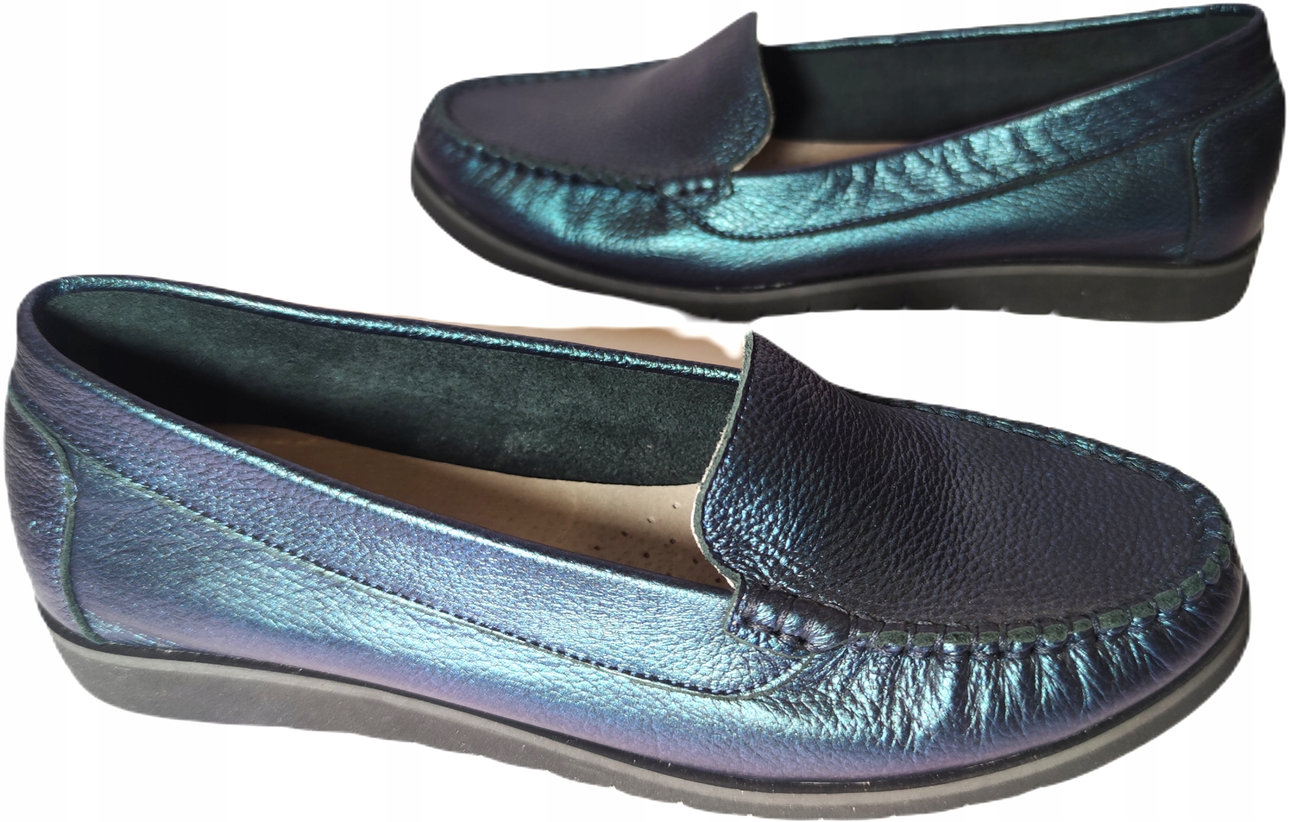 Mokasíny Komfort Lemar 10050 Modré Met r37