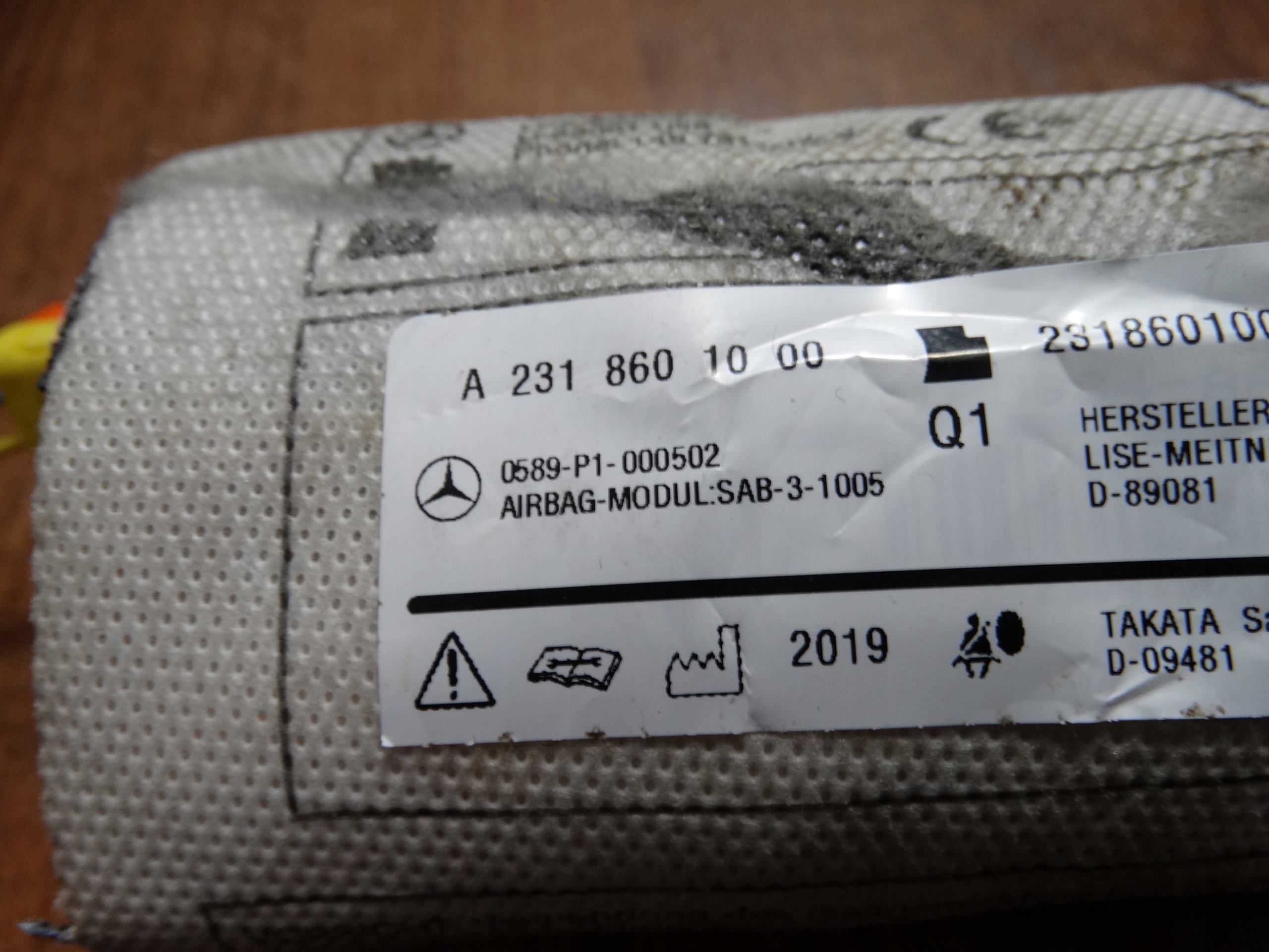 seat airbag front right MERCEDES SL R231 1
