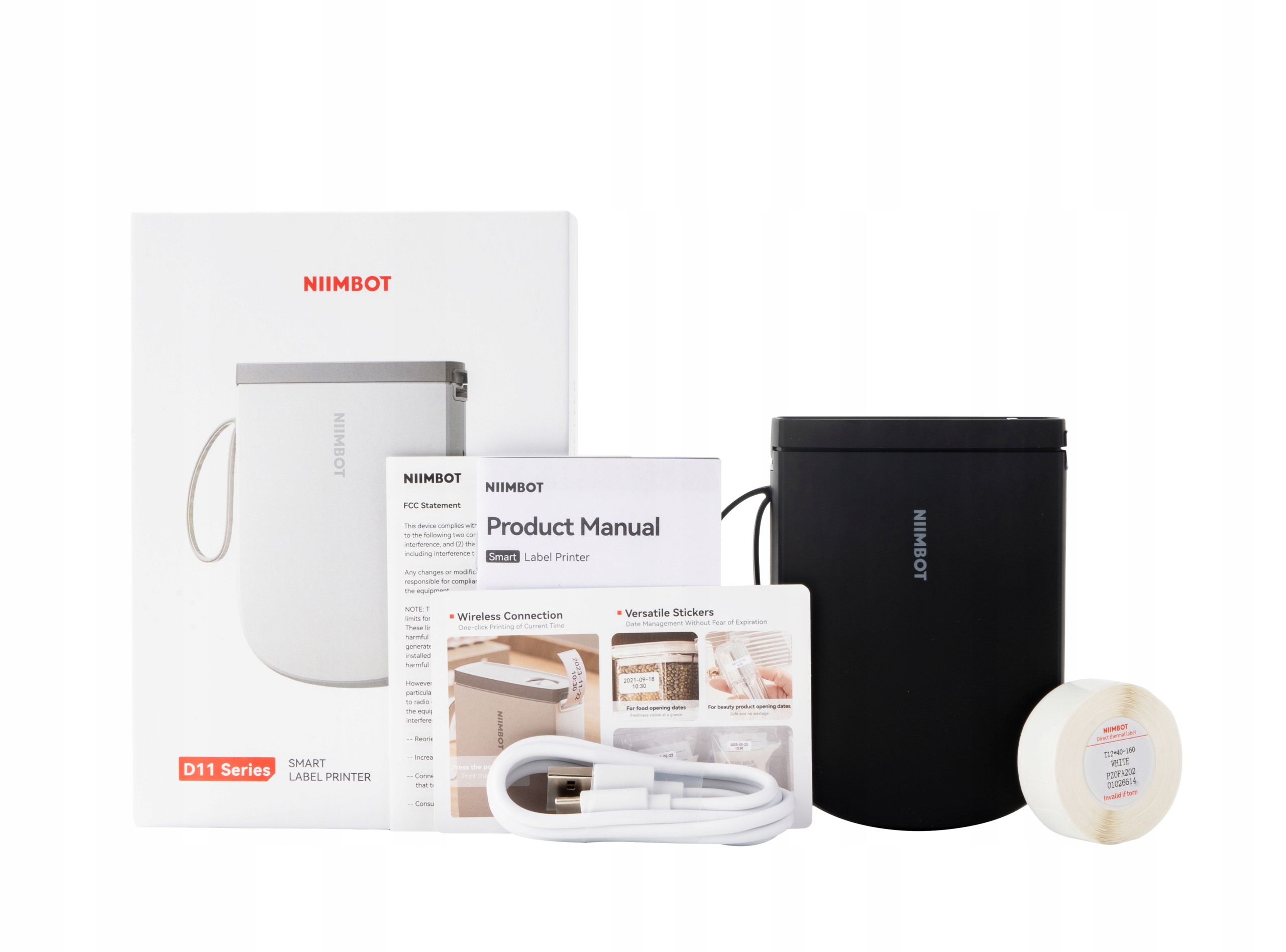 Termální tiskárna štítků Samolepky Bezdrátová 300DPI Niimbot D11H Black