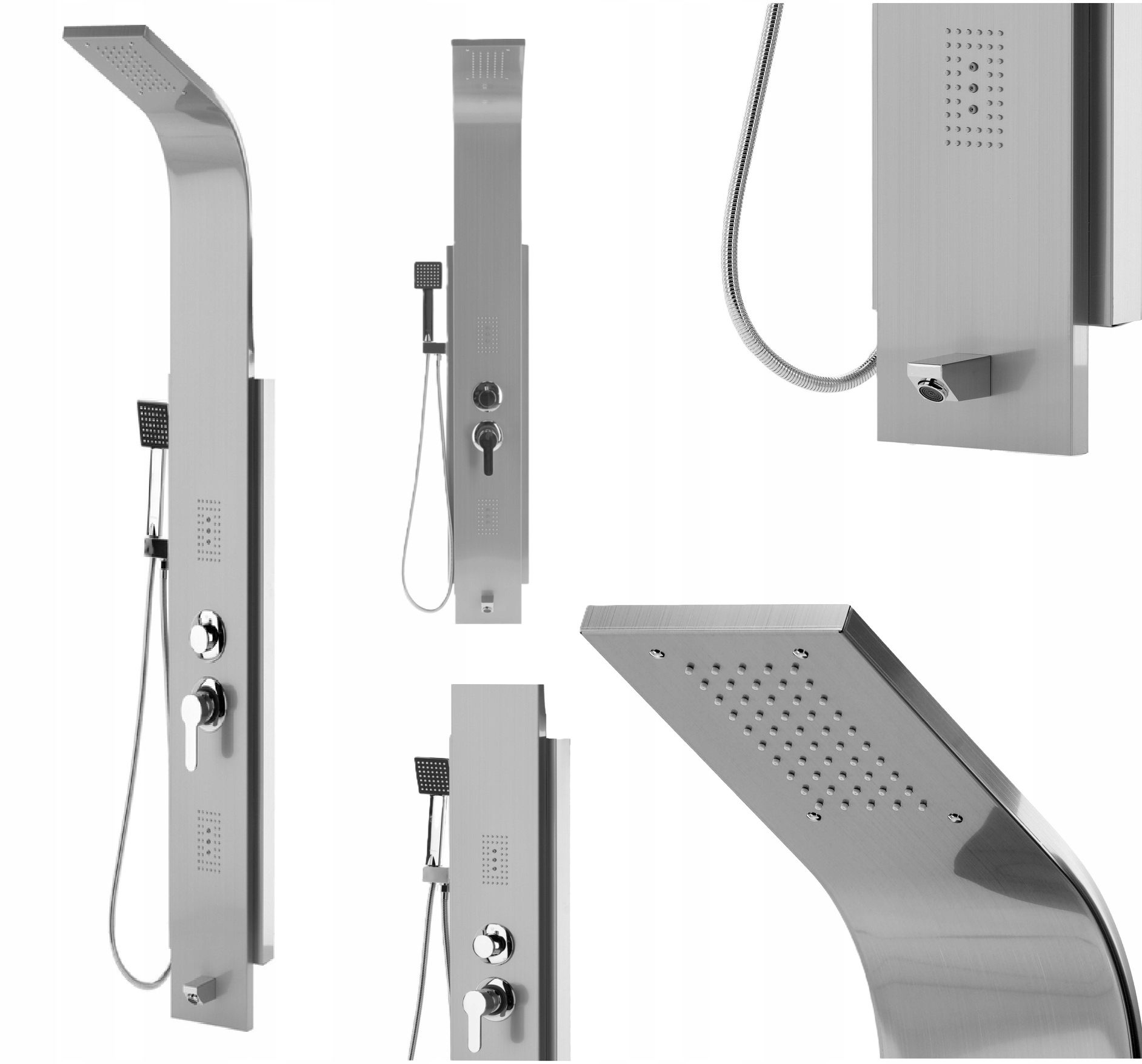 Sprchový Panel, Hydromasáž, Dažďová Sprcha Inox Steely 6 75979