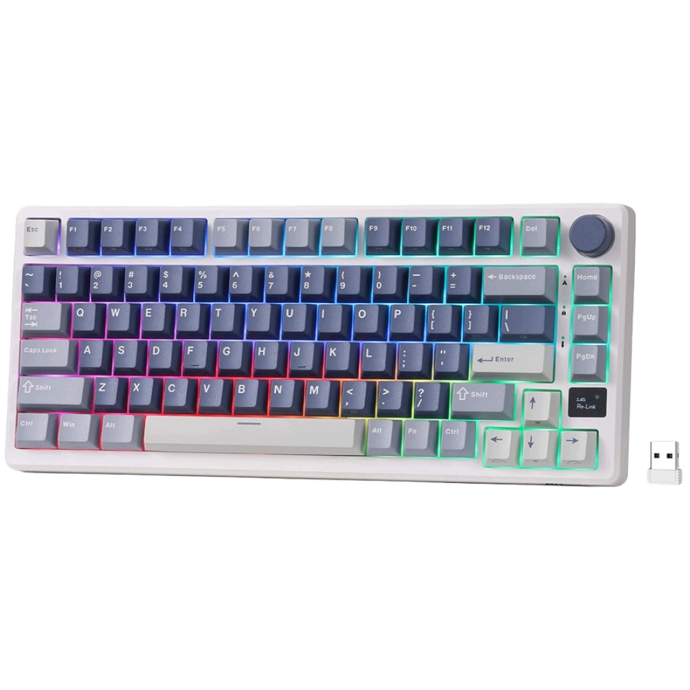 ROYAL KLUDGE RK-M75 Ocean Blue Gaming Keyboard Beige switch — 3