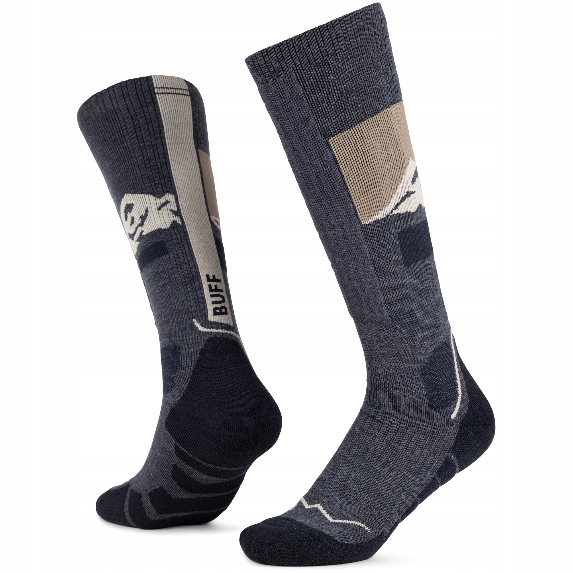Ponožky Buff vlna Merino Over The Calf Night Blue vel. 42/44