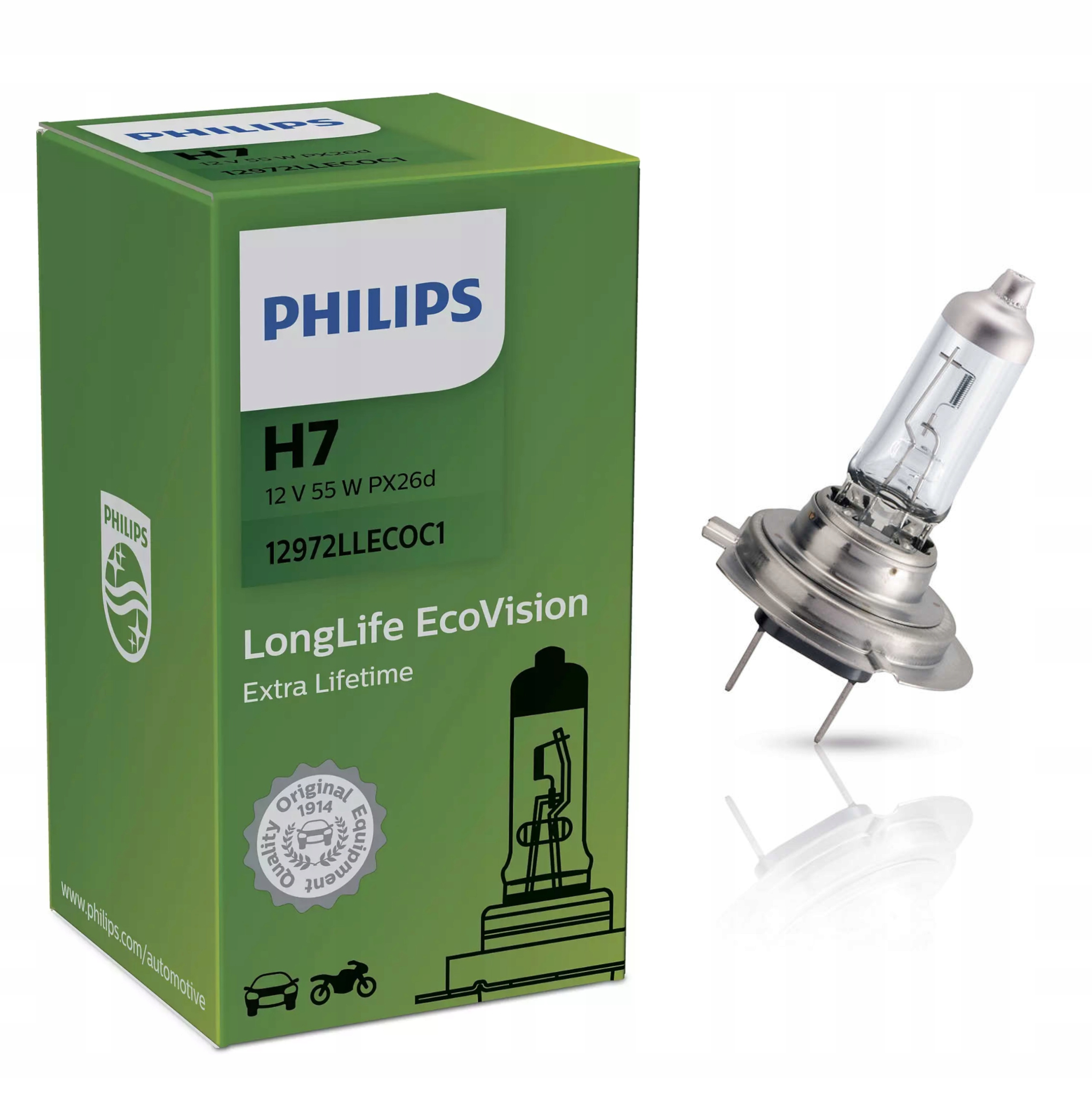 Żarówka Philips H7 PX26d LongLife EcoVision 36192630 za 39 zł z Świdnica -   - (14986919930)