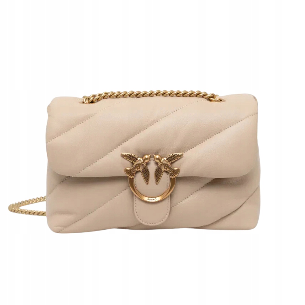 Pinko Béžová dámská kabelka přes rameno Love Puff Classic