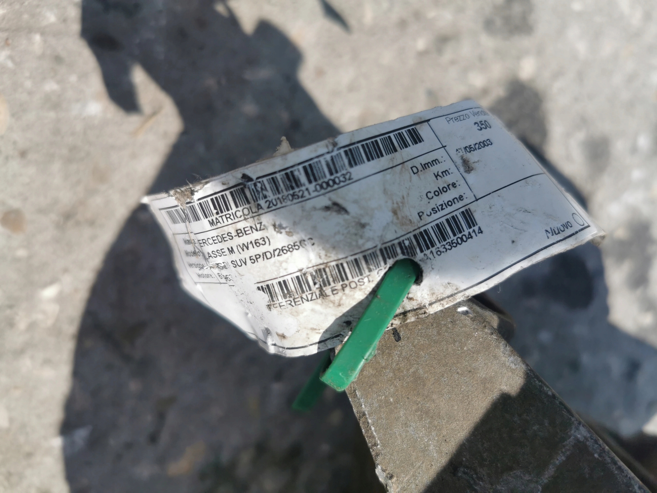 MERCEDES ML 4.0D 04132020 differenziale W163