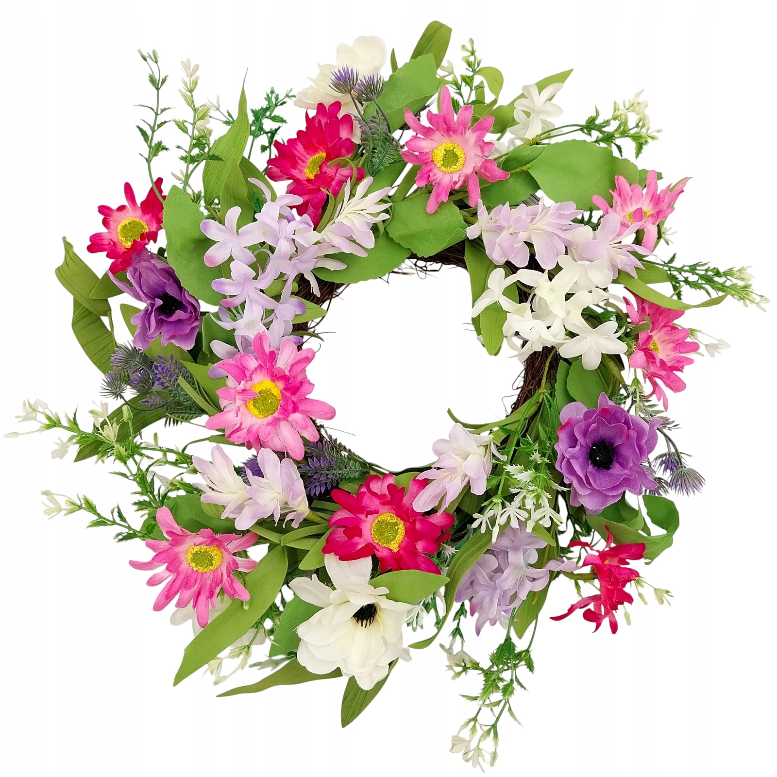 WIANEK NA DRZWI WIOSENNY NA LATO STROIK DO ZAWIESZENIA DEKORACJA 40 cm