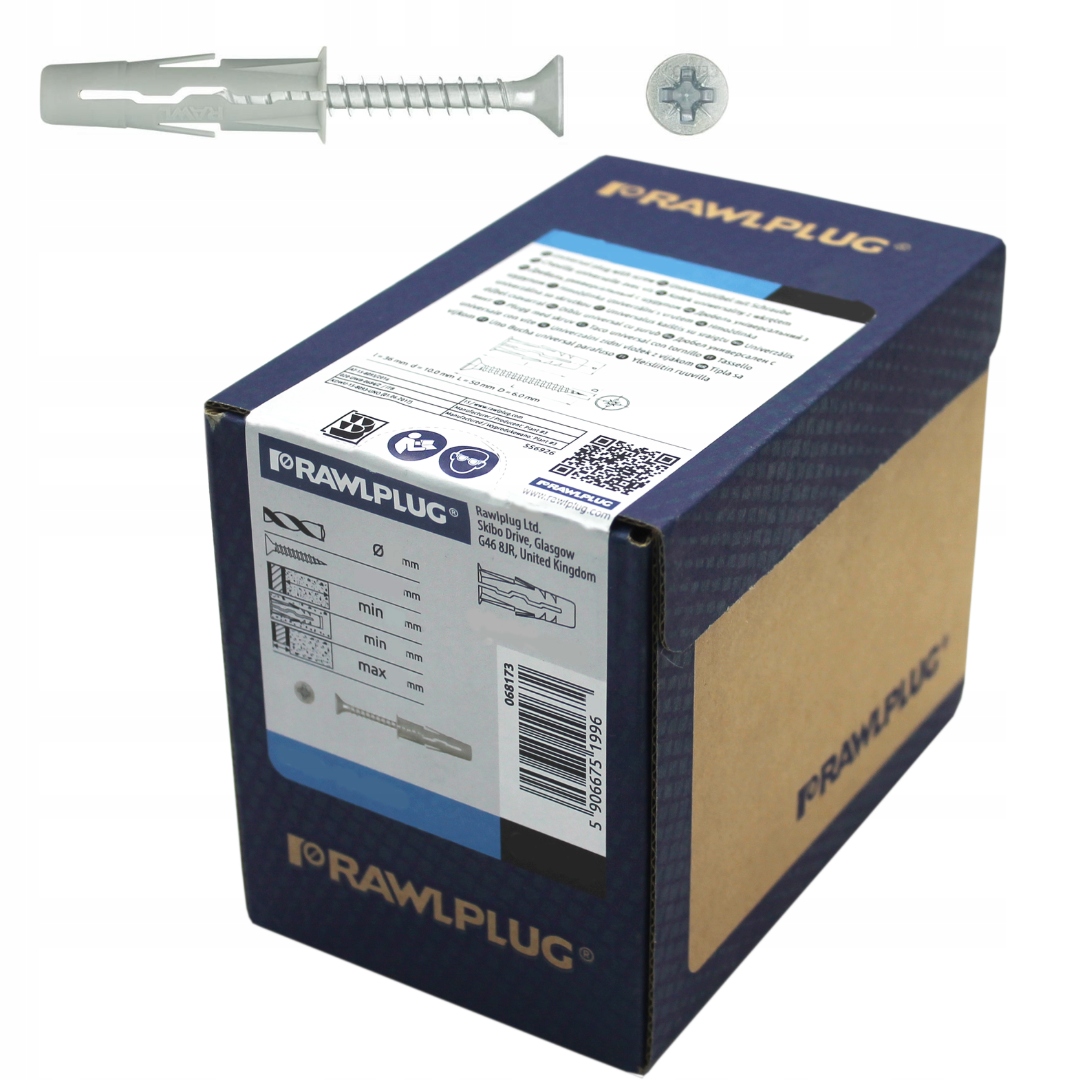 

Kołek Rozporowy Uno 50mm Wkręt Rawlplug 100szt