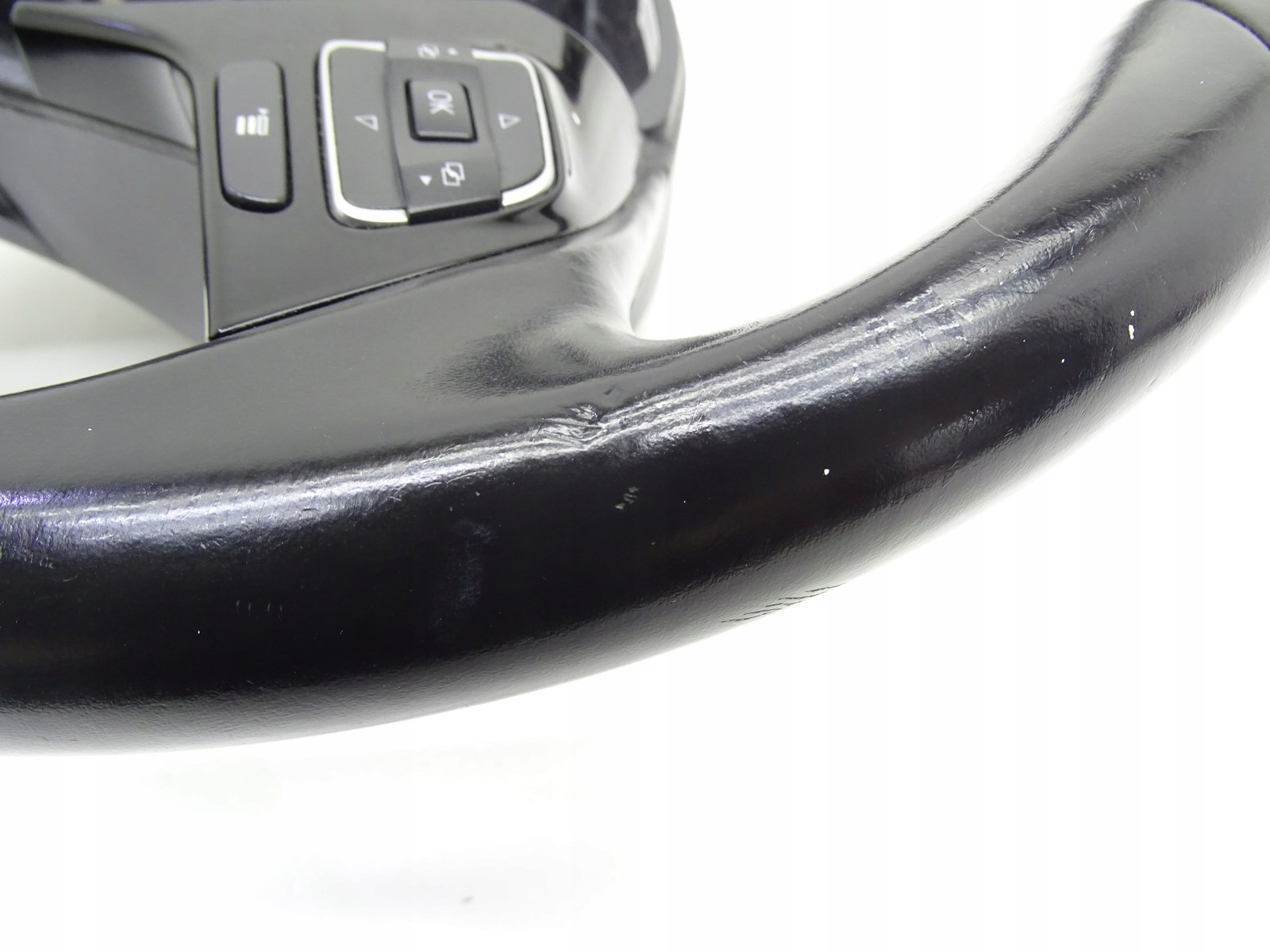 steering wheel, black leather MULTI VW TOUAREG II 7P 7P6419091
