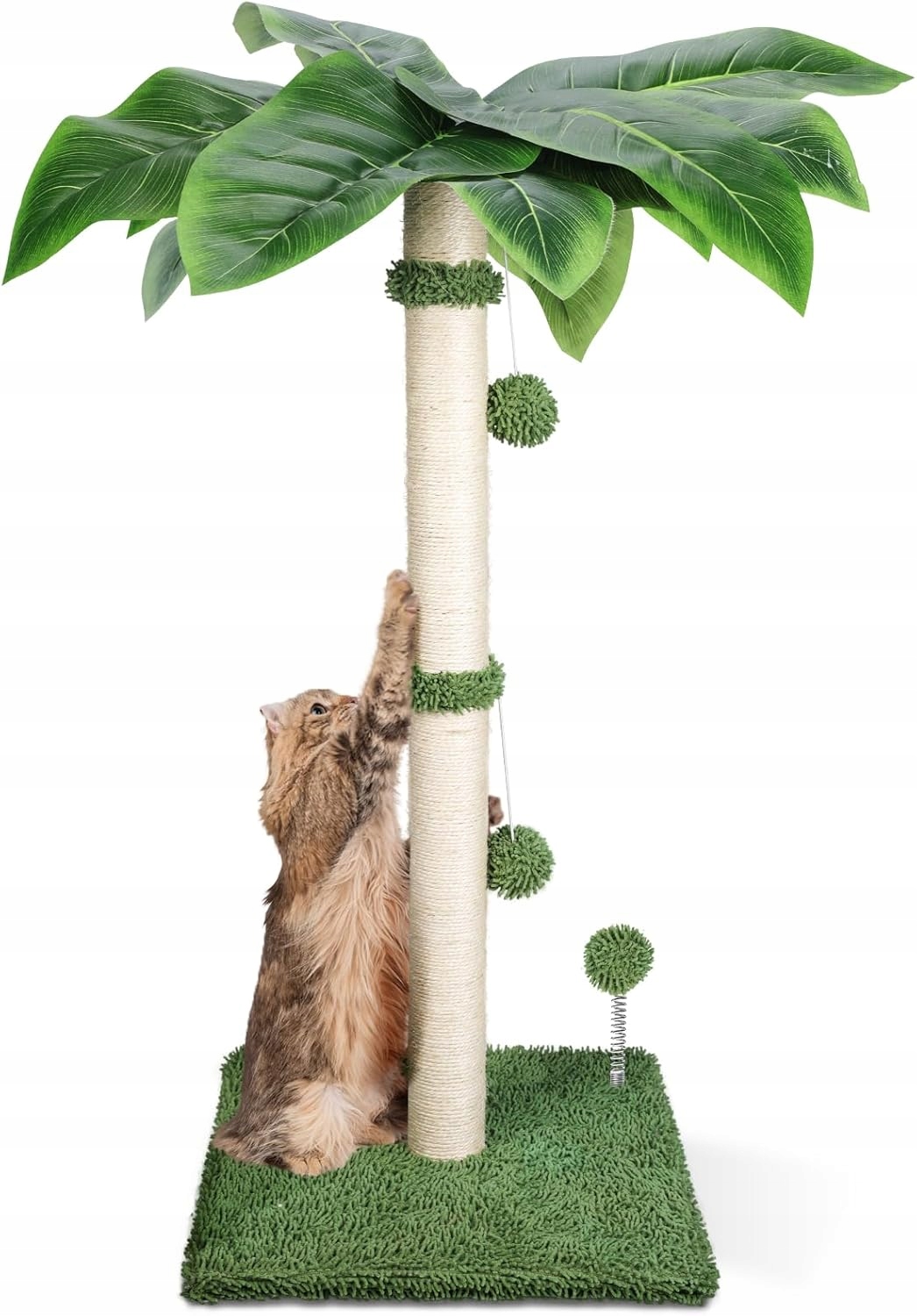 Levně Škrabadlo 80 cm pro kočky z přírodního sisalového provázku se 2 míčky