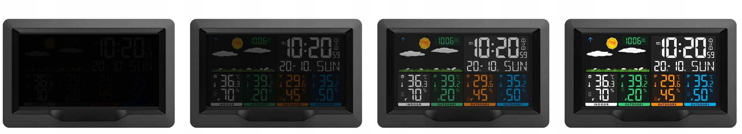 BEZPRZEWODOWA STACJA POGODOWA POGODY HIGROMETR 3 CZUJNIKI Liczba obsługiwanych czujników 3