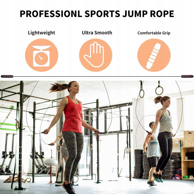 Skok na skakance Aerobik i fitness jumping rope Długość linki 280 cm