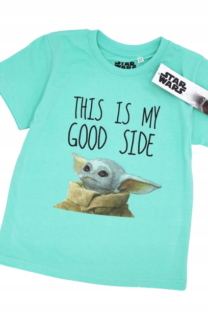 

Baby Yoda 8lat miętowy t-shirt, Star Wars 128