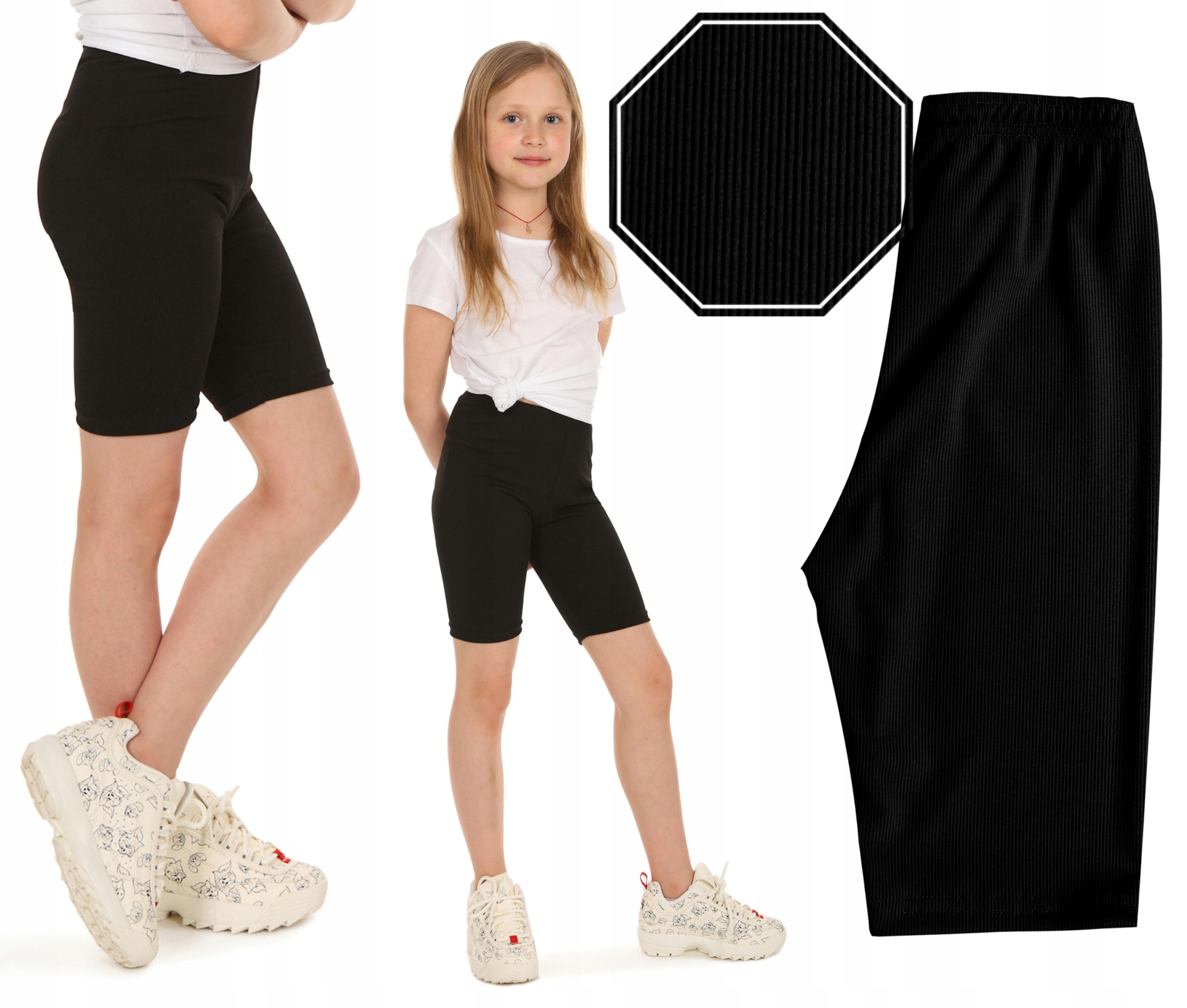 

Krótkie legginsy Getry Kolarki Prążek 140 Prod.PL