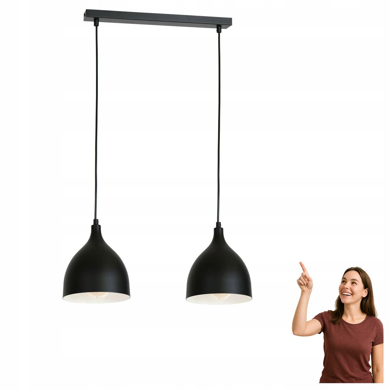 Dvojitá závesná lampa na lište Noak Classic 6222 Luminex