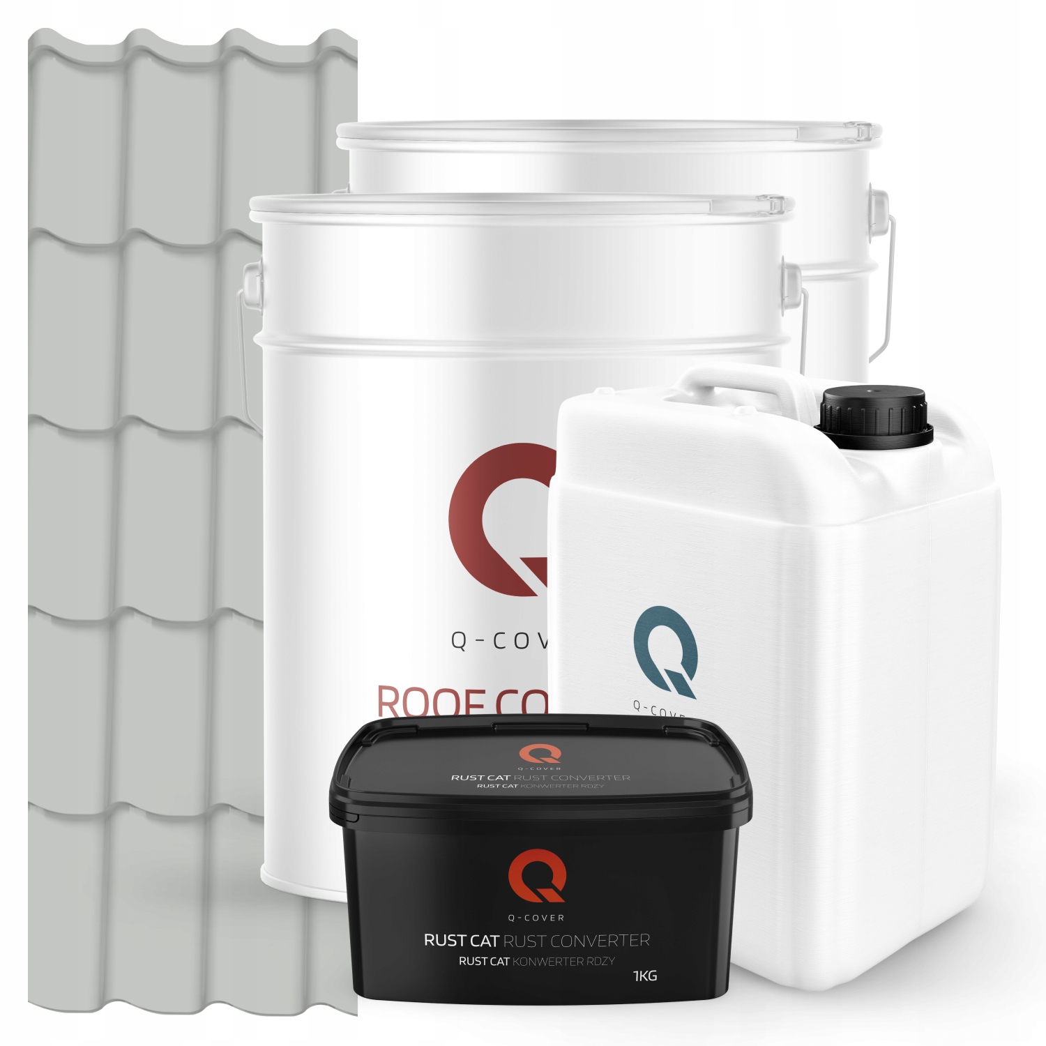 Farba Na Kovovú Strechu Set Sivá Svetlá Ral 7035 74 m2 Satén