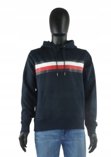 Tommy Hilfiger Granatowa Bluza Kaptur (M)