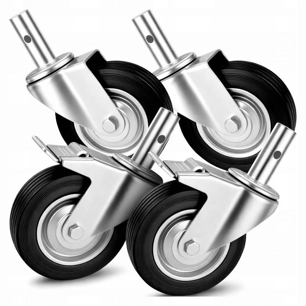 Transportní Kolečka Pro Lešení Otočná Kolečka 200 MM Sada 4 Ks Lešení