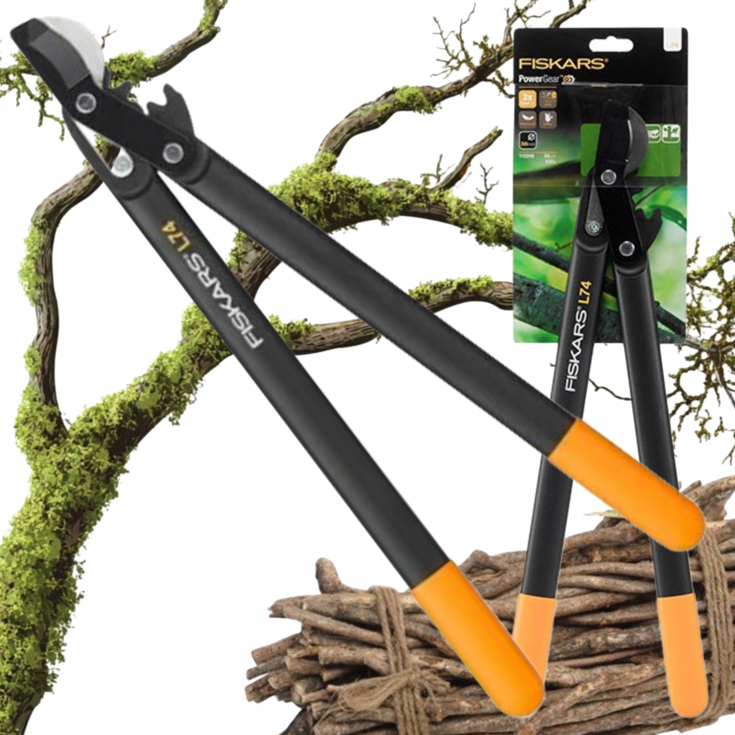 Fiskars L74 Powergear M Zahradní nůžky Dvouruční Na Větve 38 MM Zahradní