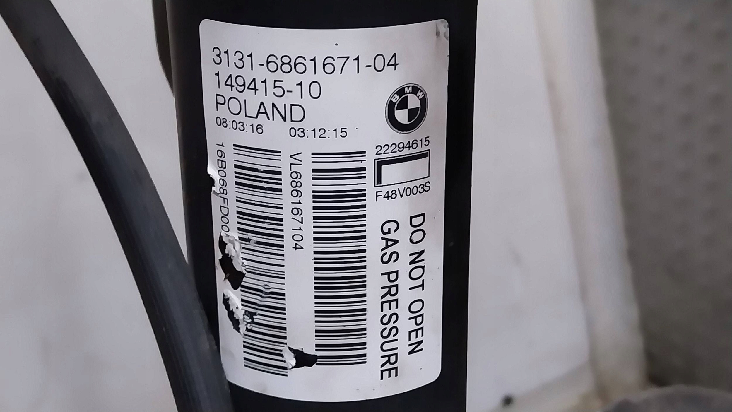 swing shock absorber left front 6861671 6876645 BMW X1 F48 2.0D