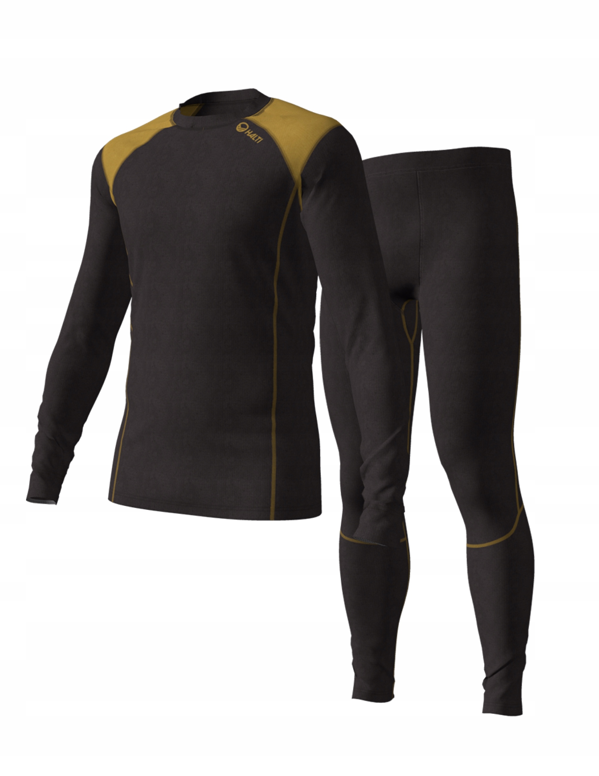 Komplet termoaktywny męski Halti Hossa Merino 100% XL Czarno-żółty