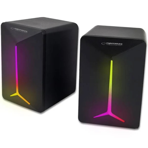 GŁOŚNIKI KOMPUTEROWE 2.0 PODŚWIETLENIE LED RGB USB