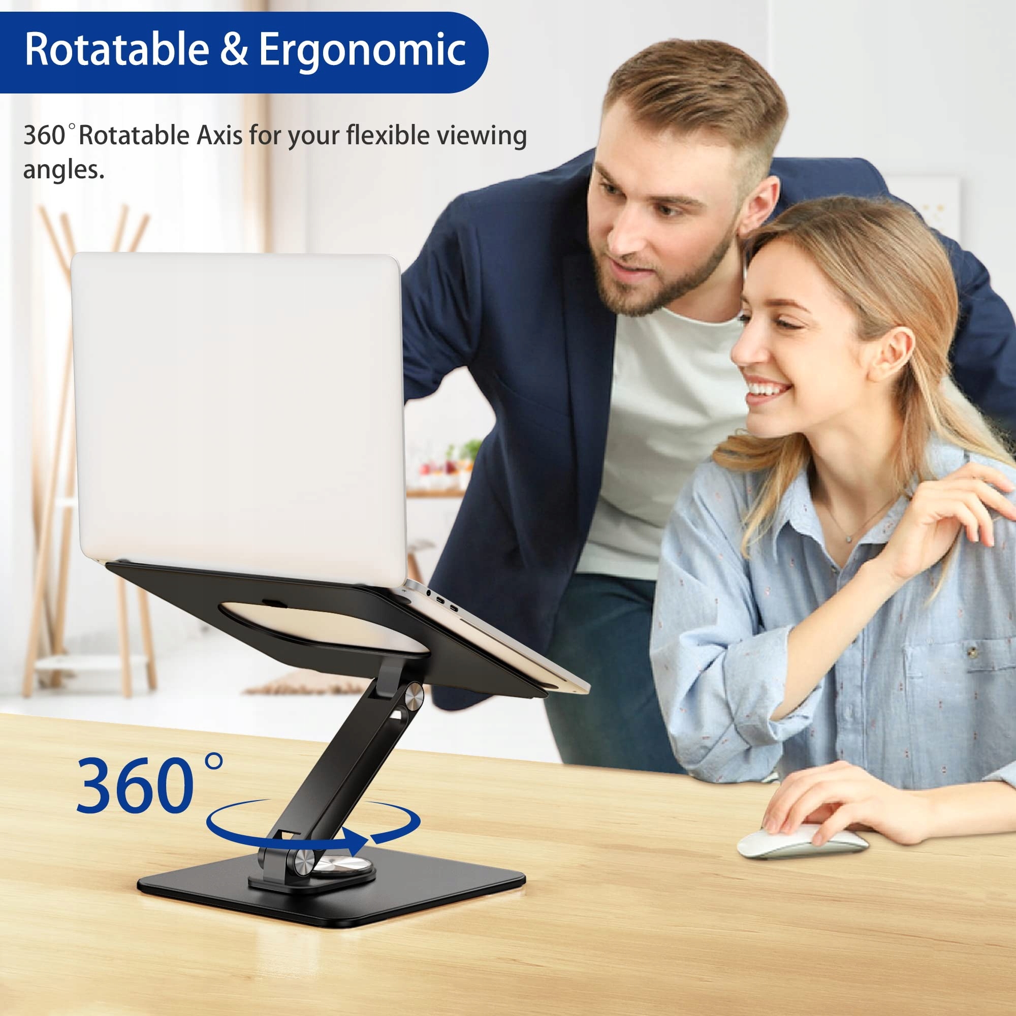 BESIGN Regulowany Stojak Z Obrotową Podstawką Pod Laptopa 10-15.6 Cala — miniatura 7