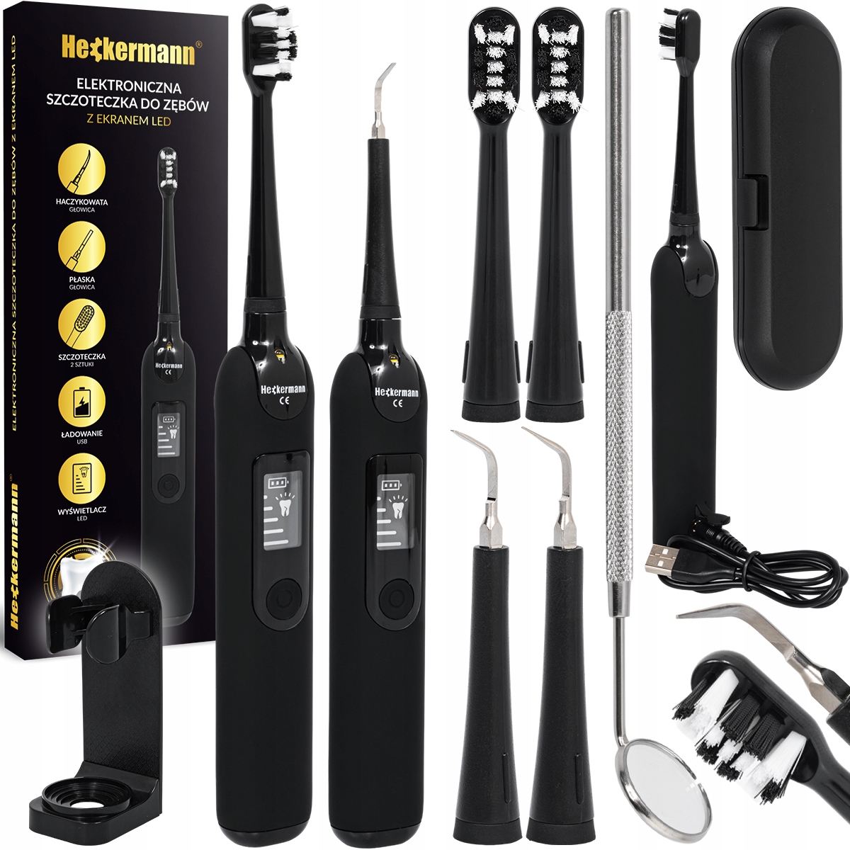 Szczoteczka do zębów + scaler Heckermann XPRE128