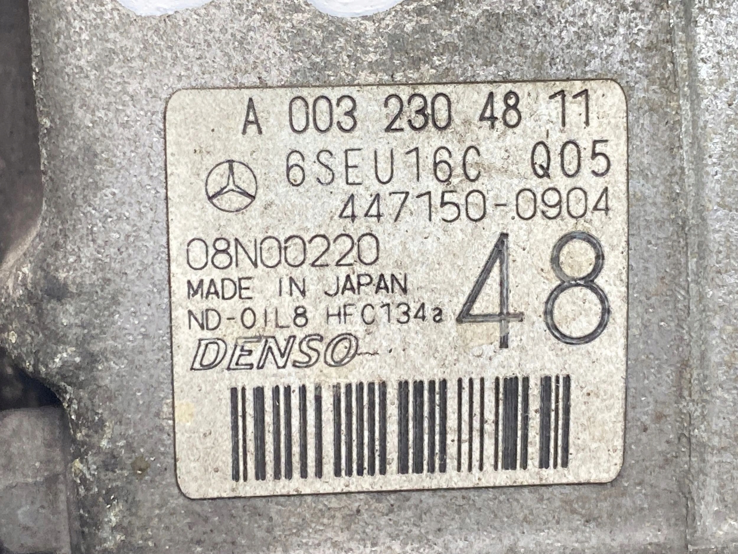 compressor compressor; of the air conditioning MERCEDES E W212 A0032304811