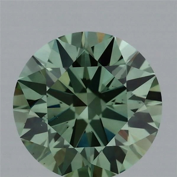 Diament laboratoryjny kolorowy 1.37ct ROUND Fancy Vivid Green VS2 (IGI)
