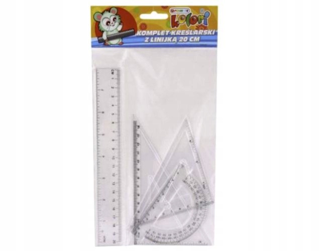 

Komplet Kreślarski Geometryczny Z Linijką 20 CM
