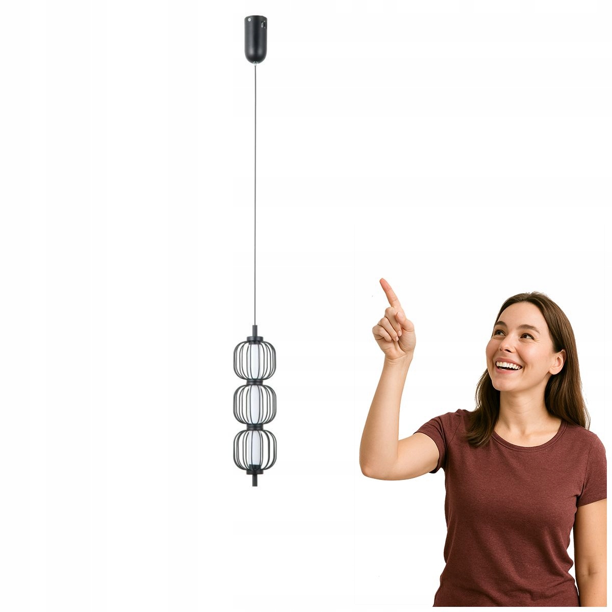 Závěsná Led lampa 12W Pedro PND-34405-3V-BK Italux