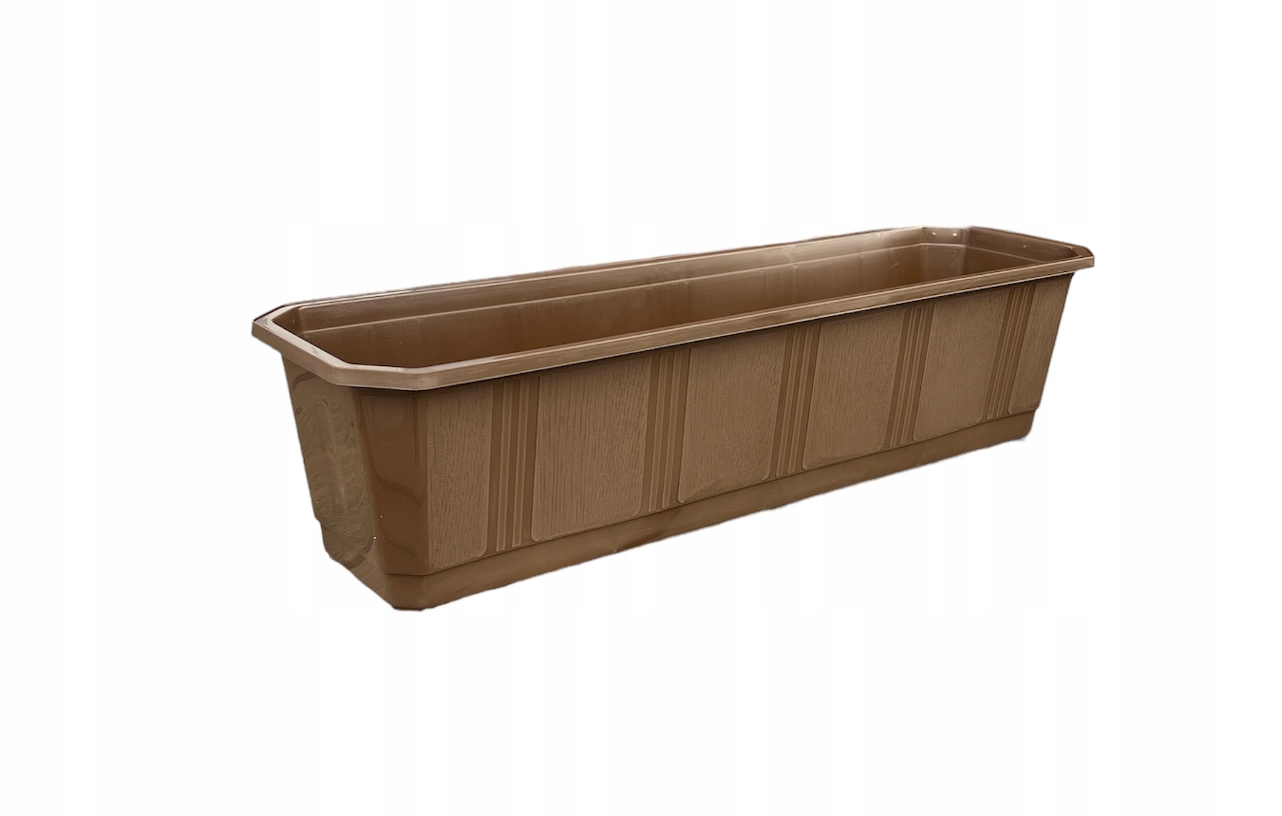 Skrzynka balkonowa 79 x 17 cm tworzywo sztuczne doniczka — zestaw 2 szt.