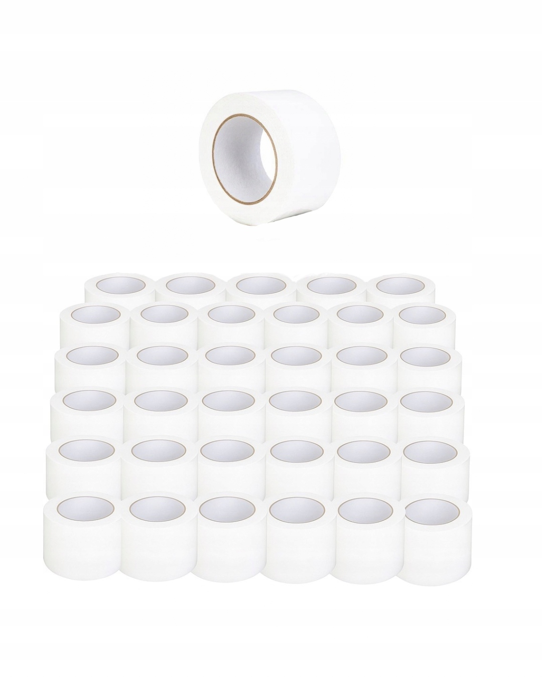 Taśma Pakowa 48/60 y Biała Klejąca 36SZT, karton, kauczuk Hot-melt