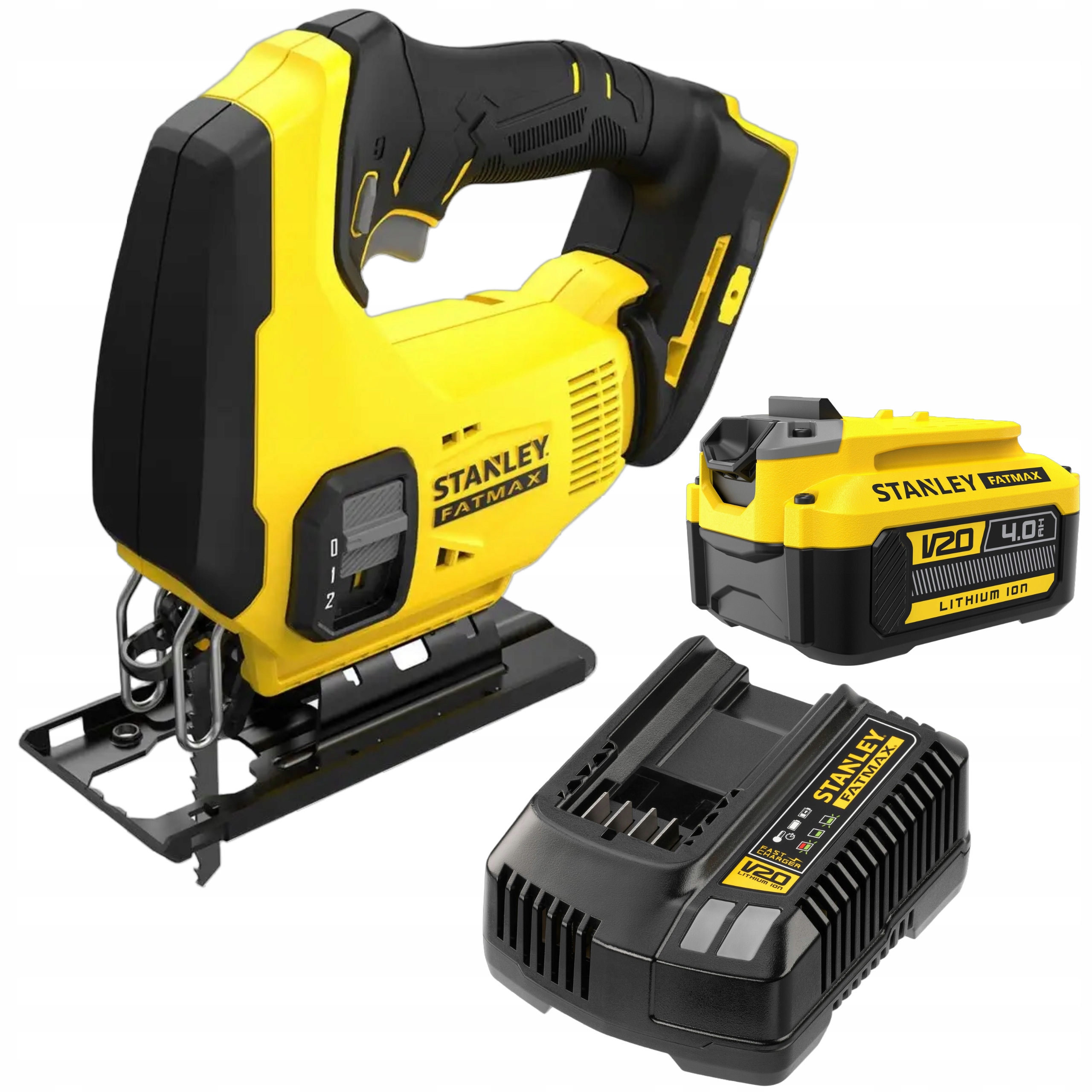Zestaw Wyrzynarka SFMCS600B 18V Stanley Fatmax Bateria 4AH Ładowarka