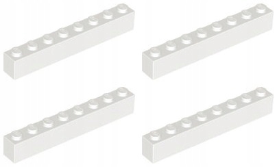

Lego 3008 Klocek 1x8 biały Nowy (13g) 4 szt.