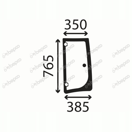 tažné zasklení Valtra boční levé ACV0266740