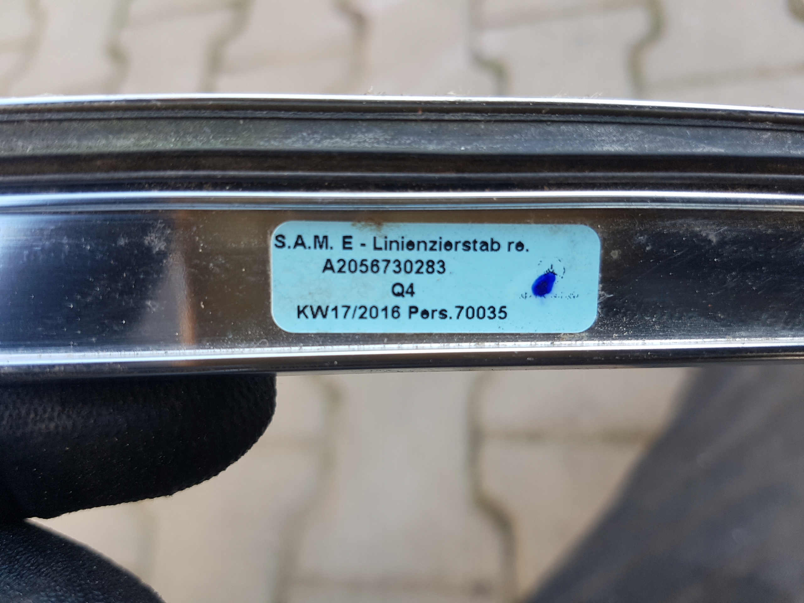 MERCEDES W205 COUPE moulding chrom ozdobna right