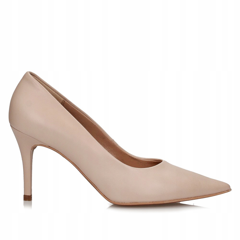 Beżowe czółenka Ryłko na wysokim obcasie 8ZNE0 37,5