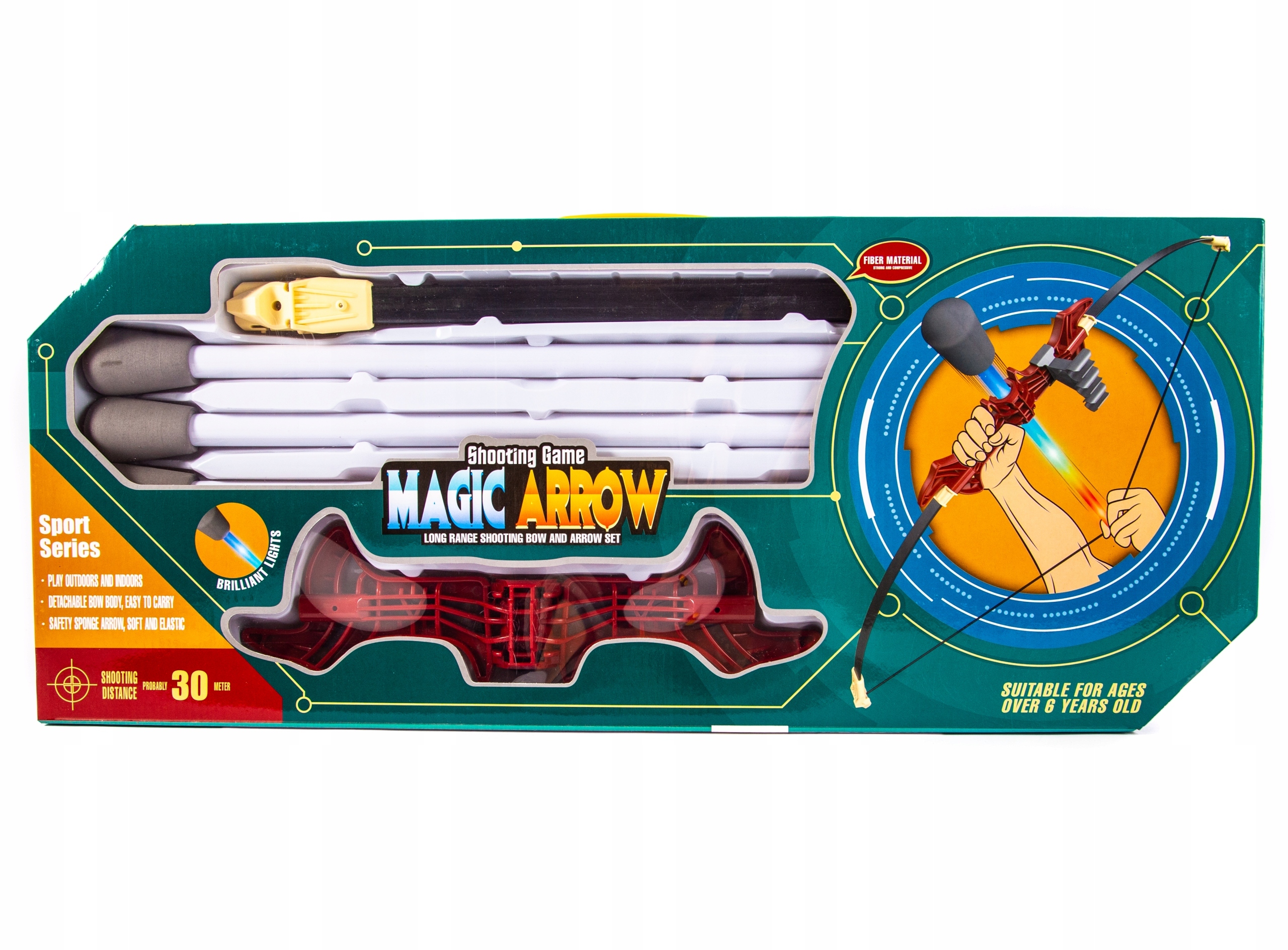 DUŻY ŁUK 85CM ŚWIECĄCE STRZAŁY ZABAWKA DLA DZIECI