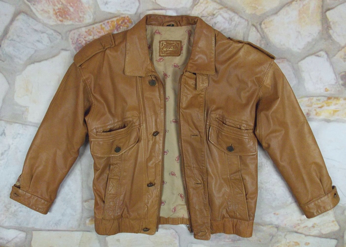 PAOLO NEGRATO KURTKA SKÓRZANA PILOTKA BOMBER 48 Kolekcja --