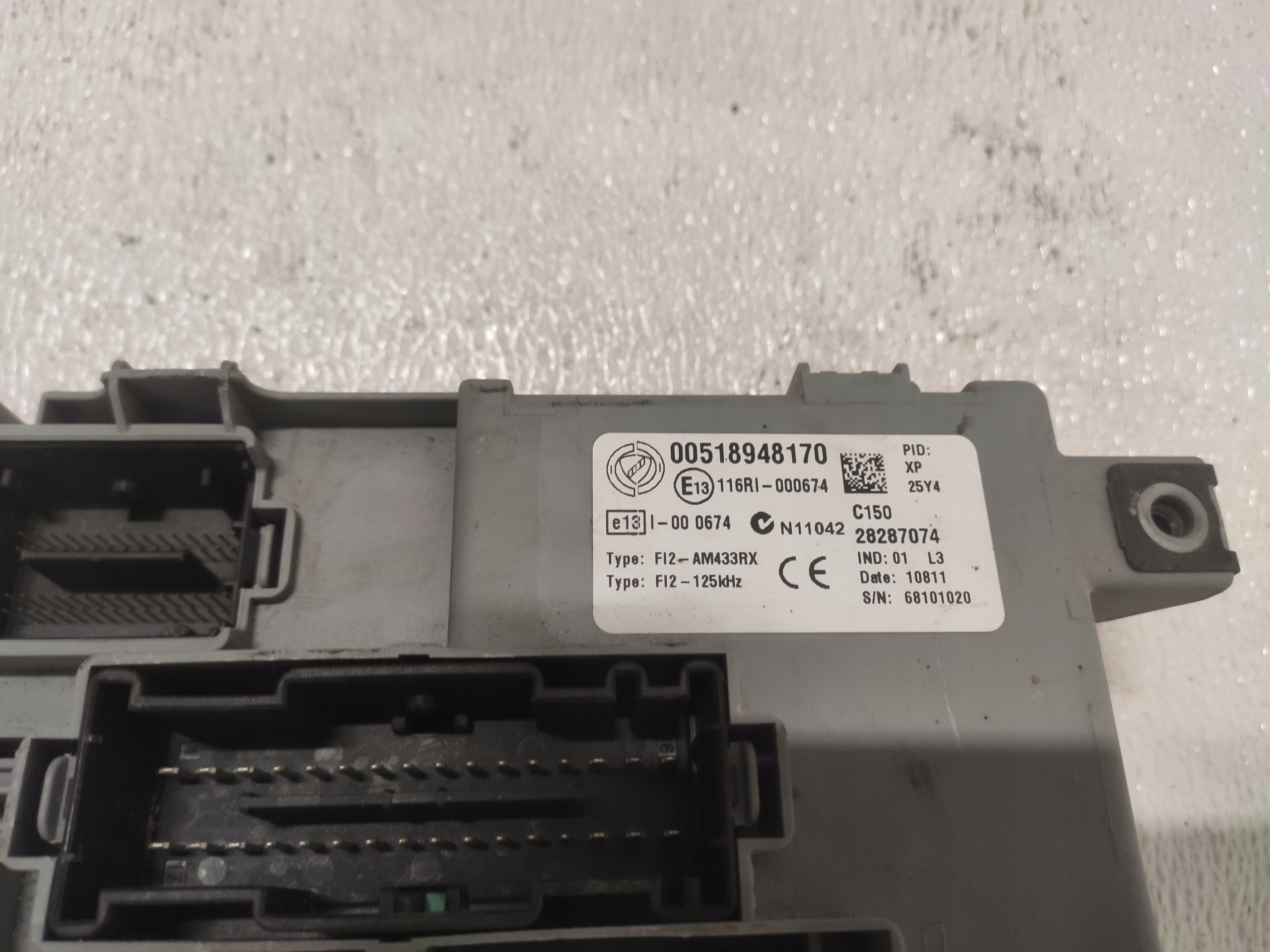 FIAT DOBLO II 2010 module compartment BSI BODY