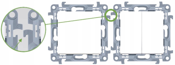SIMON 10 Gniazdo komputerowe RJ45 UTP kat.6 białe Kolor biały