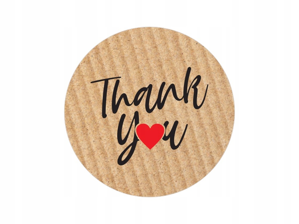 

Naklejki Okrągłe Kraft FI25MM Thank You 200SZT