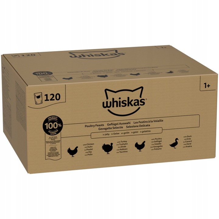 Whiskas Mokra Karma Drobiowa Uczta MIX Smaków 120x85G
