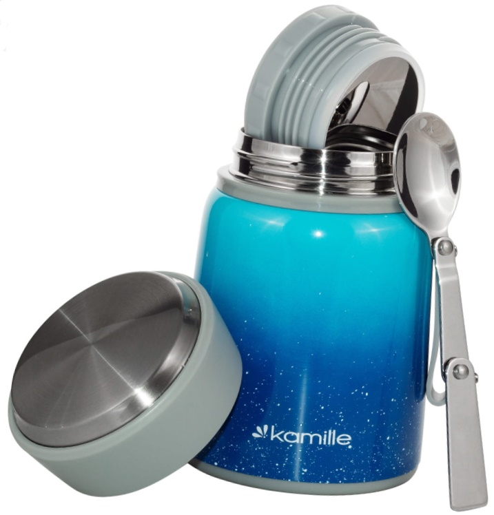 TERMOS OBIADOWY 530 ml LUNCH BOX NA ŻYWNOŚĆ ZUPĘ stalowy menażka 0,5L Pojemność 0.53 l