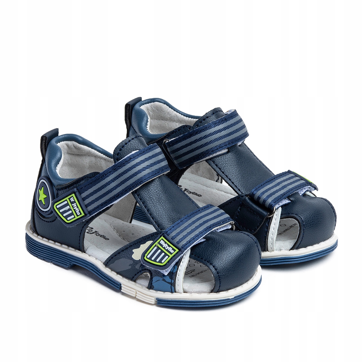 

Sandały miękkie na rzepy wkł.SKÓRA lekkie Wojtyłko